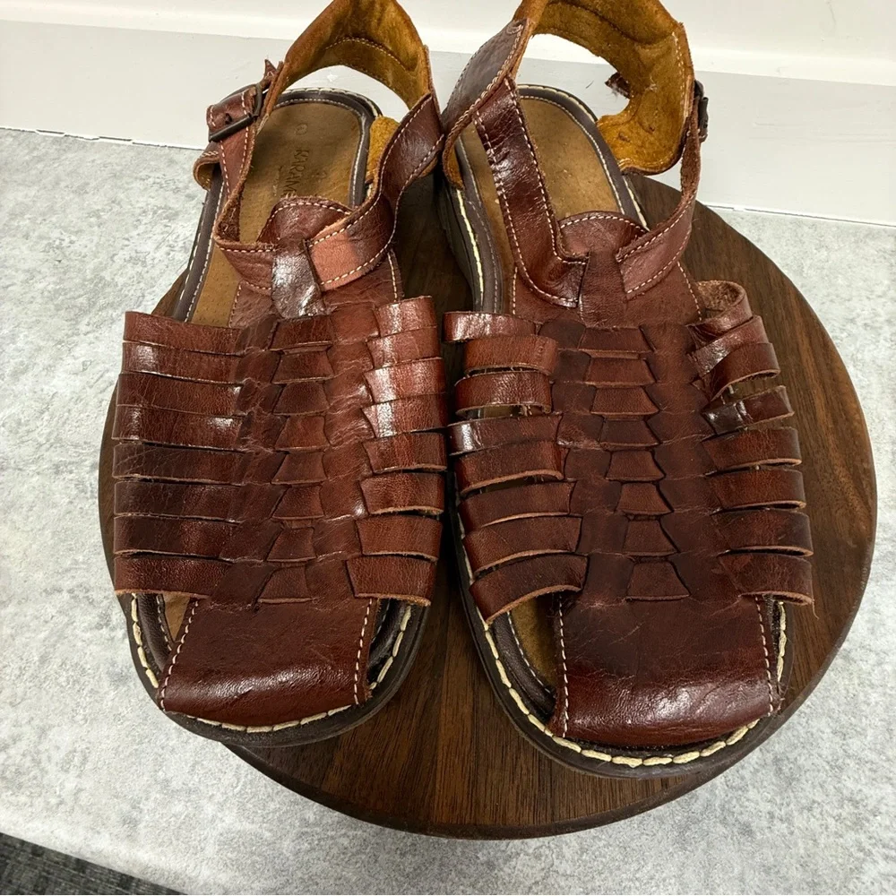 Brown Leather‎ Sandals